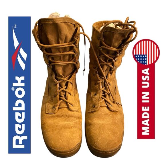 Reebok Vibram Military Boots Men’s 10M Lather Vintage Tactical Shoes USA Made main image 13